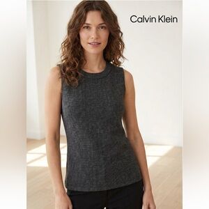Calvin Klein Charcoal Herringbone Top
